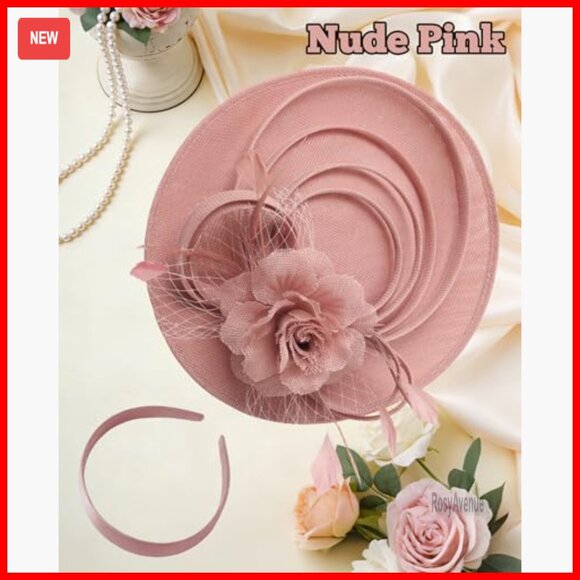 Vintage 1920s Derby Fascinator Hat for Weddings Tea Parties Cocktail Events main image 4